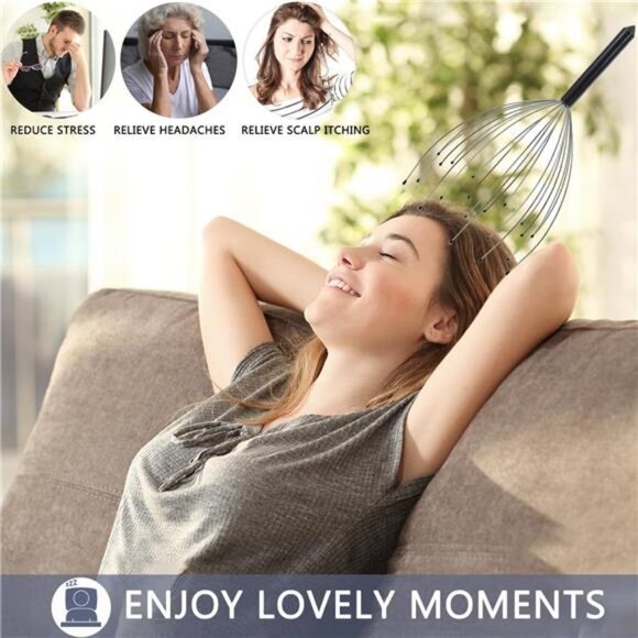 Scalp Massagers Back Scratcher 20 Fingers Head Massage & Back Massager‎ - Picture 4 of 8